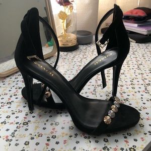 Coach Black Strap Heels